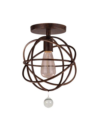 Solaris 9 inch Flush-Mount Ceiling Light in English Bronze.